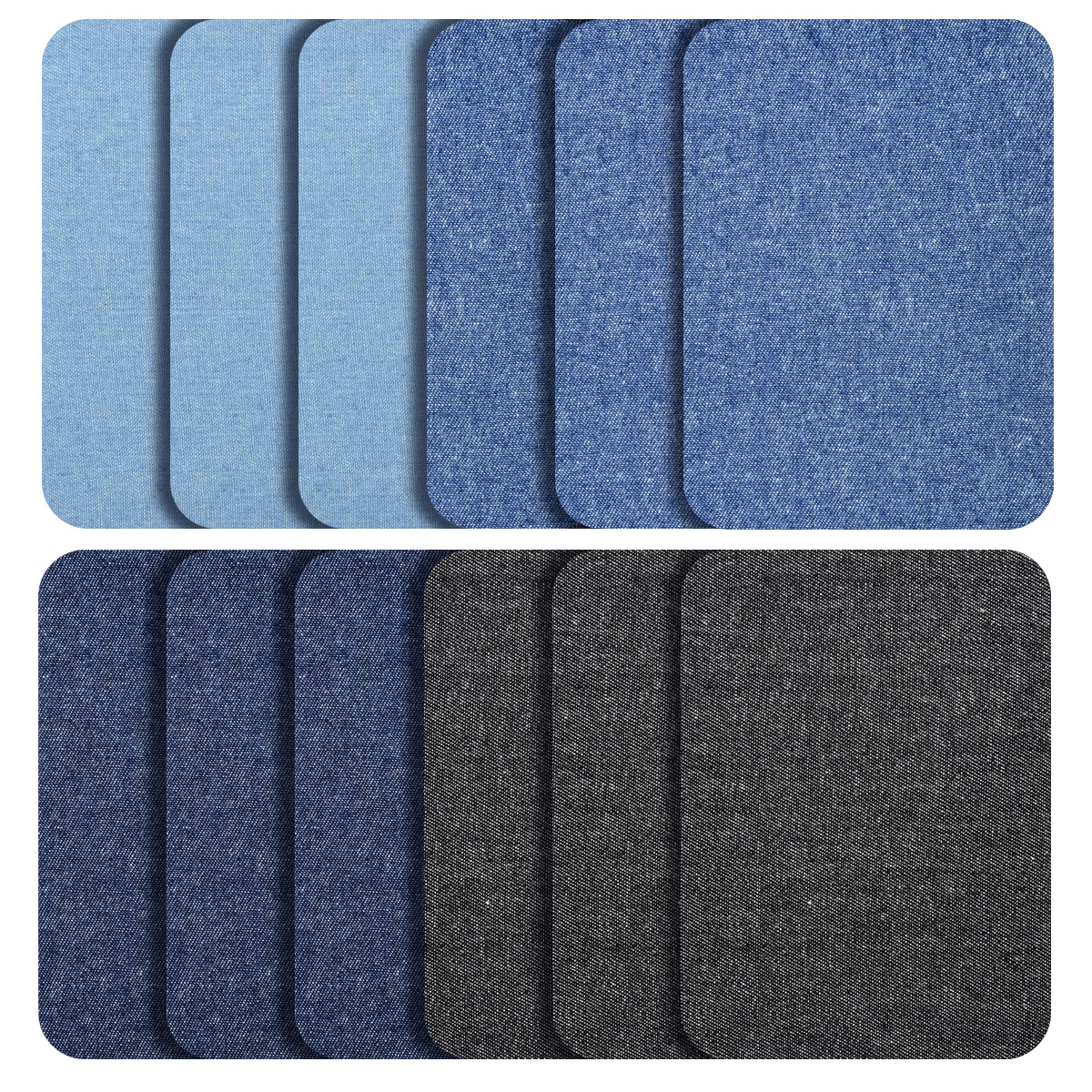 Parche de tela de algodón al por mayor parche de manga cuadrado parche de mezclilla camisa de suéter adhesivo de alta calidad parche de codo parche de rodilla