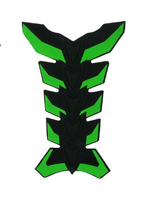 Tank Cap Sticker Rubber Fish Bone: Body sticker - green