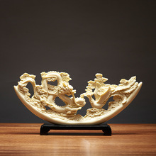 新中式客厅摆件玄关博古架酒柜轻奢家居饰品领导办公室艺术品包邮