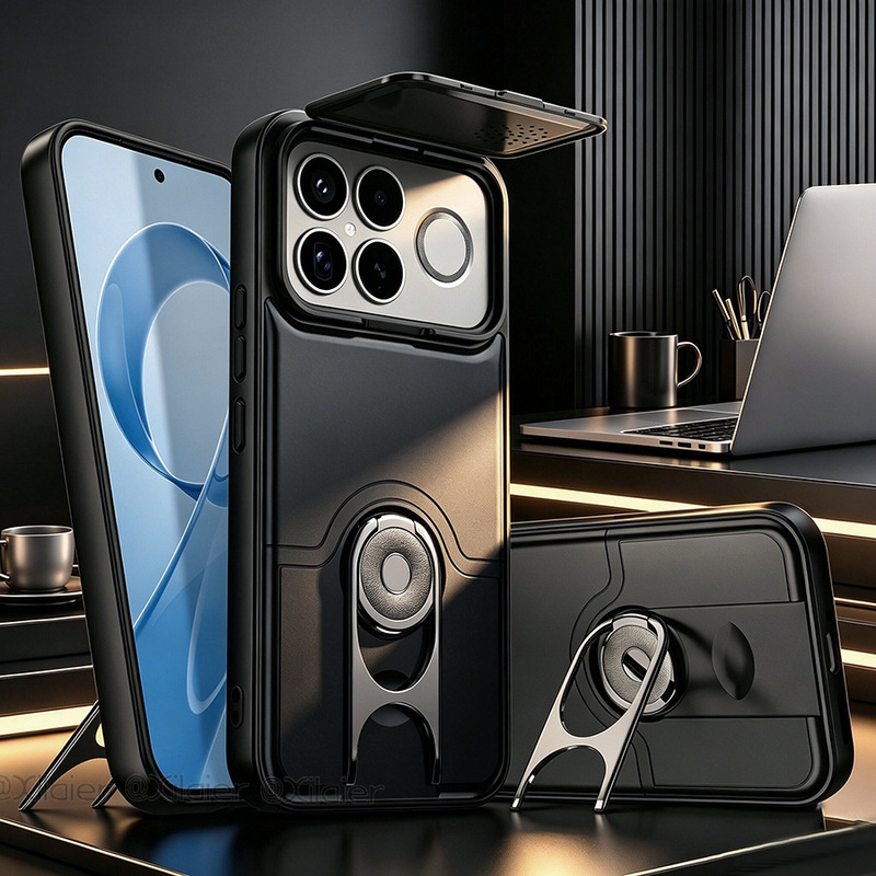 Suitable for Redmi K90Promax Lens Full-Cover Push-Cover Phone Case K90 Rotating Stand Solid Color Anti-Drop New Model Suitable for Redmi K90Promax Lens Full-Cover Push-Cover Phone Case K90 Rotating Stand Solid Color Anti-Drop New Model
