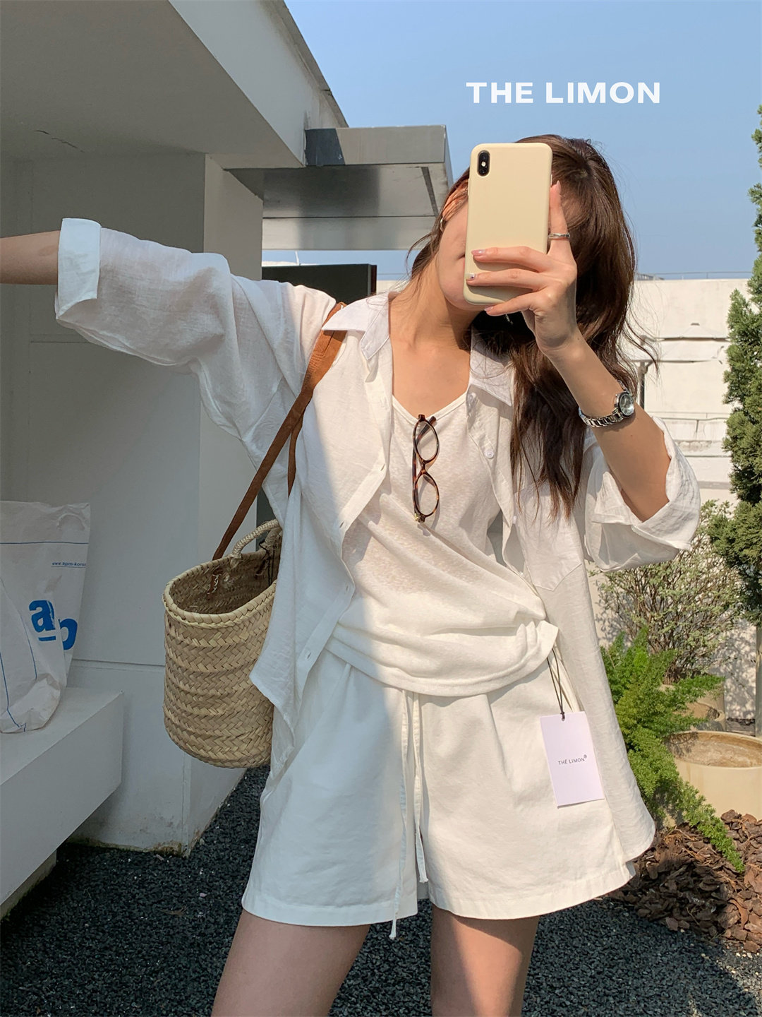 Áo sơ mi chống nắng nữ tay dài cổ bẻ dáng rộng chất liệu mỏng nhẹ — Vàng nhạt, xanh nhạt, Xanh Hàn, Xanh lá cây nhạtcolor chi tiết 40