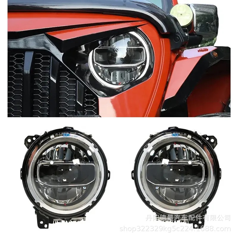Cross-border car headlights are suitable for 18-24 JEEP Wrangler…