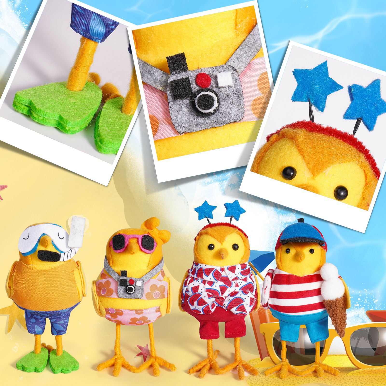 Verano transfronterizo lindo pájaro decoración de playa ocio viento de verano postura lindo pájaro izquierda decoración