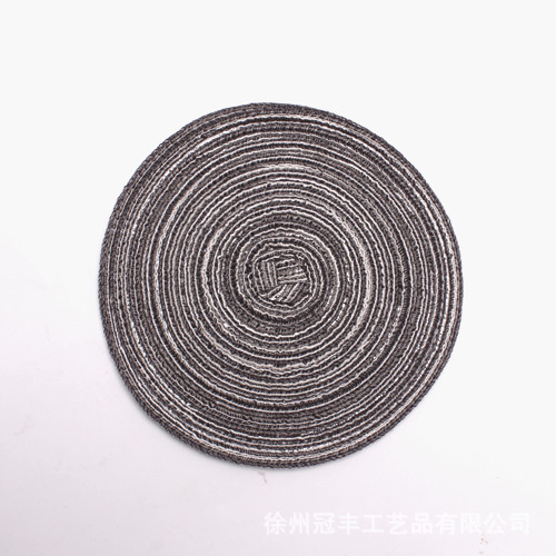 北欧風綿糸洋食マットパーマ防止カップマット食器食器皿マット食卓装飾円形編み断熱マット|undefined