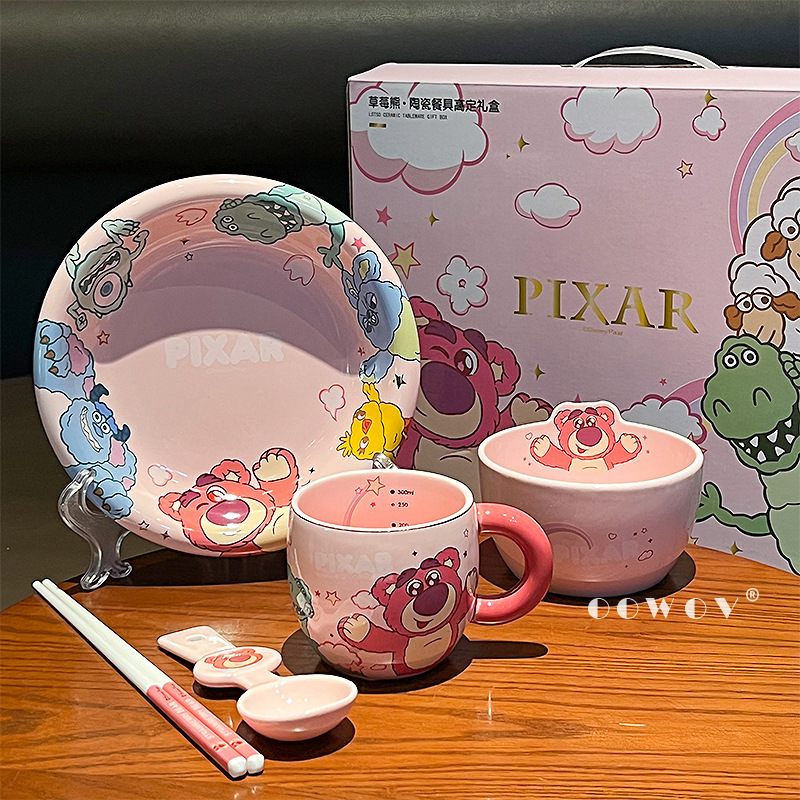 史迪仔尼克创意餐具套装新款女高颜值家用耐高温陶瓷碗盘筷子礼物|undefined