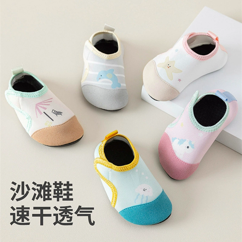 Детская пляжная обувь, детская пляжная нескользящая обувь с защитой от порезов, милая обувь для подводного плавания, обувь для плавания для мальчиков и девочек, обувь для дайвинга для малышей, мягкая обувь