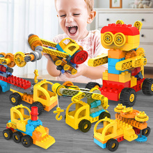大颗粒积木生日礼物机械齿轮科教3益智拼装玩具男孩智力6男童