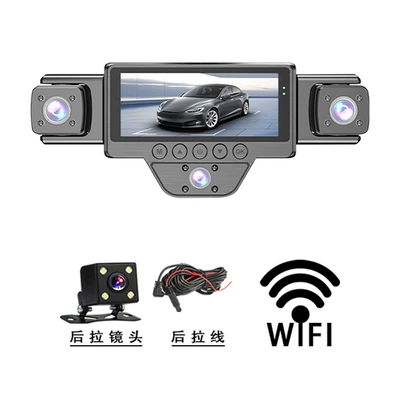 5-lens dashcam with infrared night Driving recorder - n89-five-channel-wifi-front-rear-interior-left-right-center