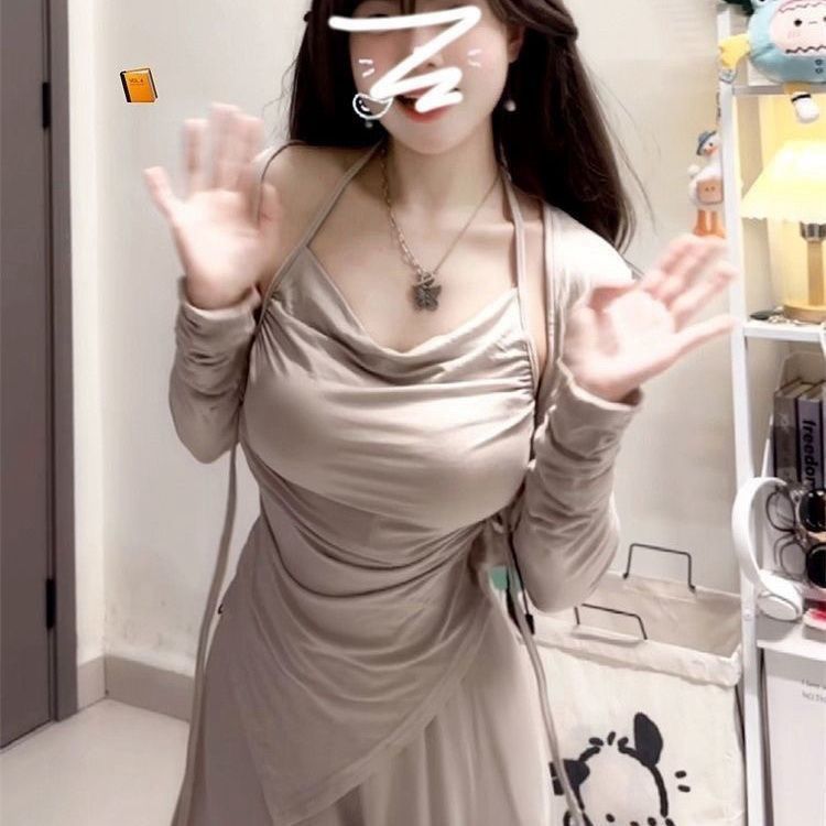 2025早秋新款慵懒风连衣裙子气质女装高级感秋季穿搭一整套装长裙|undefined