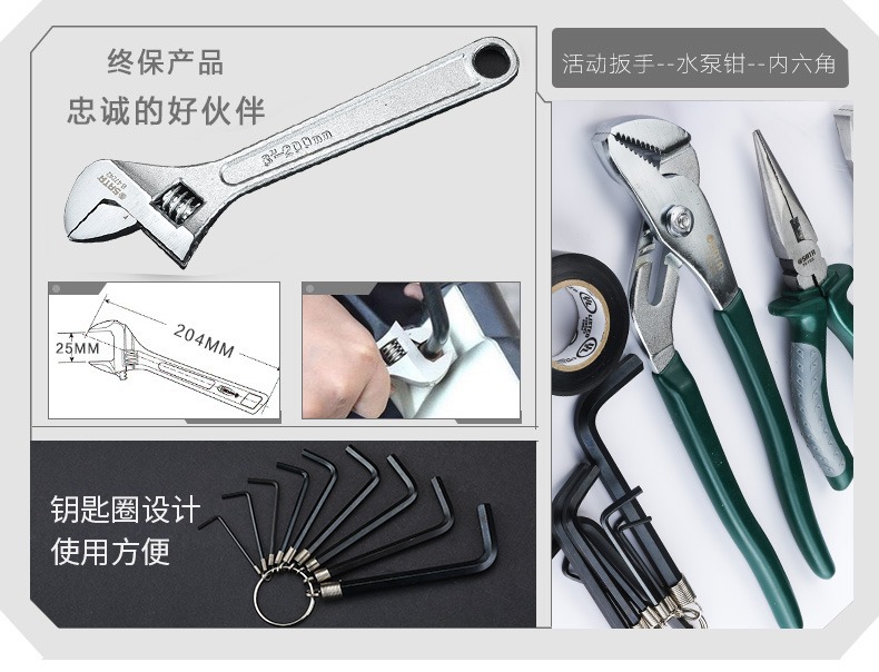Shida Dy06503 Home/Office/Property Maintenance 36-Piece Tool Set Screwdriver/Wrench/Pliers