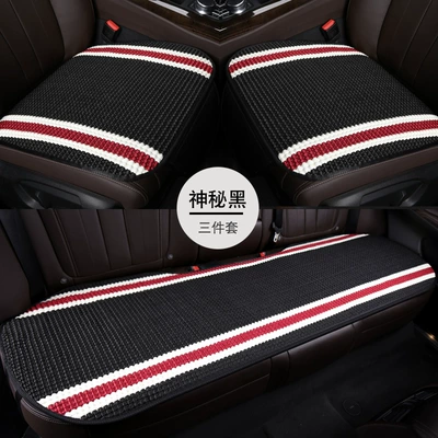 for Rear Seat, Seat cushion, seat cover - black-universal-three-piece-set