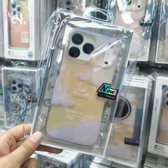 适用iPhone16promax米卡伦手机壳苹果17粉色云朵月亮雾面磨砂壳15