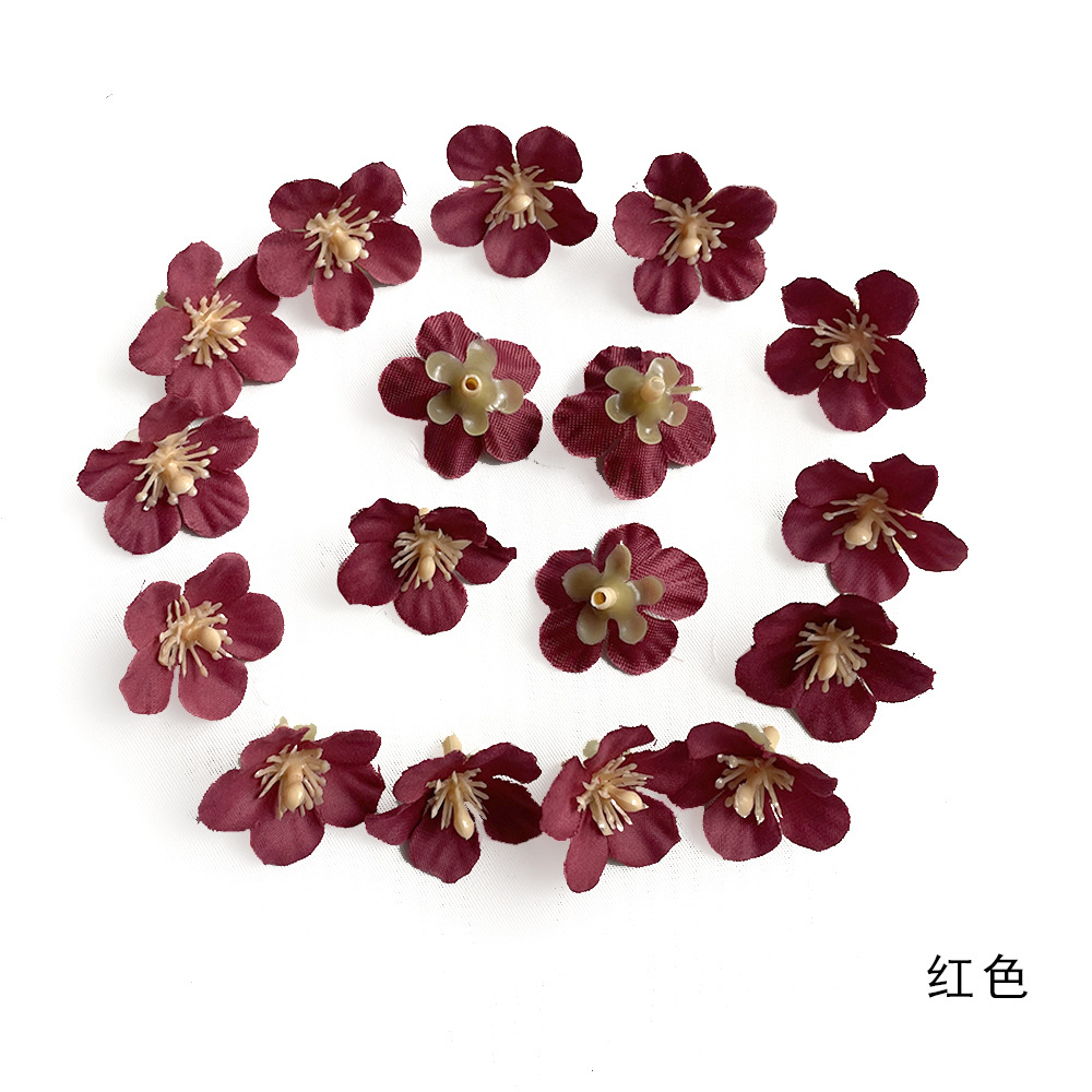 Simulación de flores de cerezo flores DIY pinzas de flores tocado props de disparo antiguo vestido chino decoración de cabello de boda pared de flores