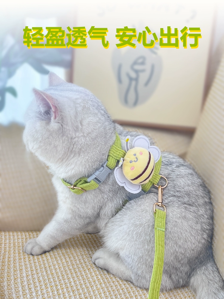 Тяговый канат для кошек, предотвращающий разрыв, специальный ремень для прогулок, цепочка для прогулок с кроликом в стиле жилета, веревка для собак маленьких размеров.