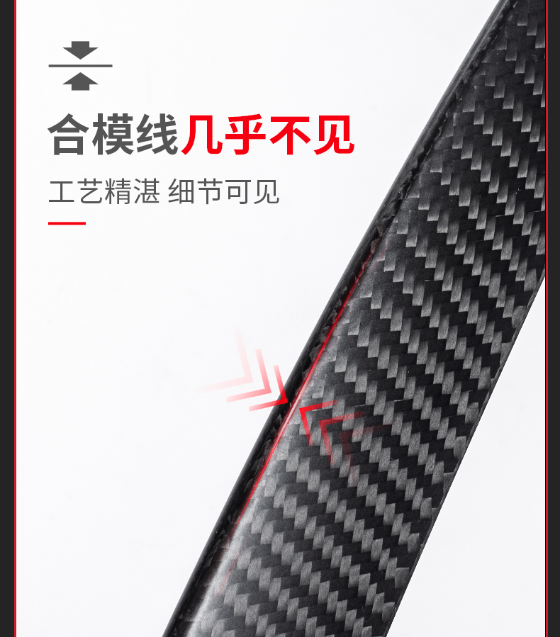 Suitable for the New Version! Tesla Rear Wing Model3/Y Real Carbon Fiber Dry Carbon Spoiler Modified P Version Suitable