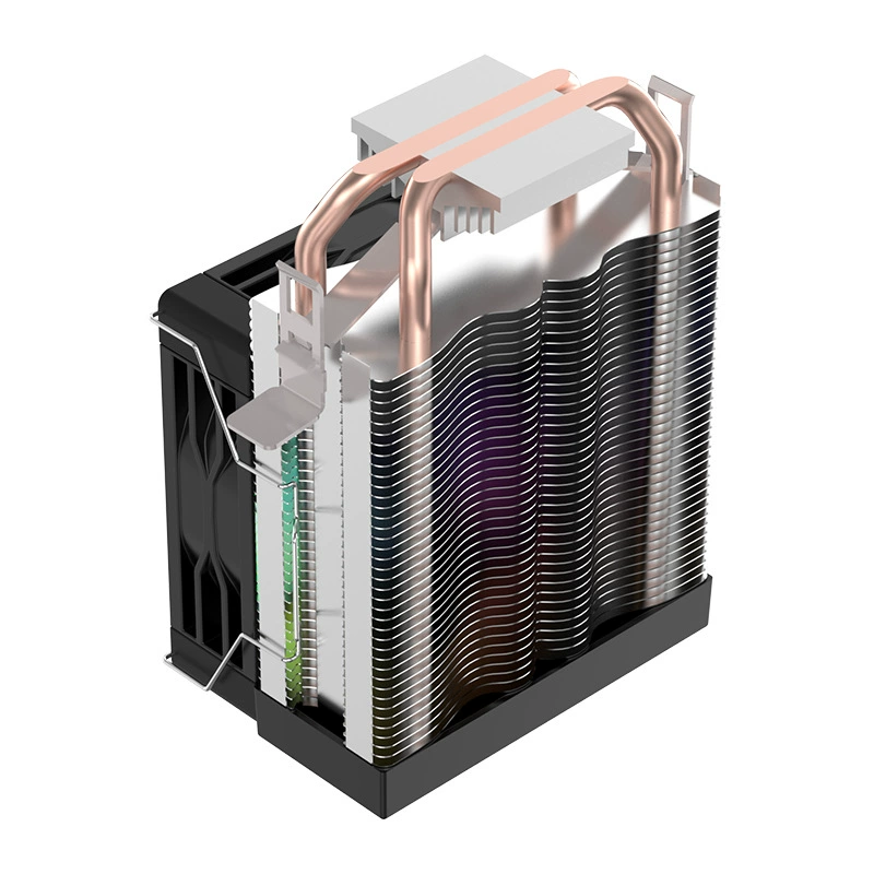 Tower -type two -copper tube CPU radiator chassis computer temperature control ARGB air -cooled Inter silent full platform 2 heat pipe