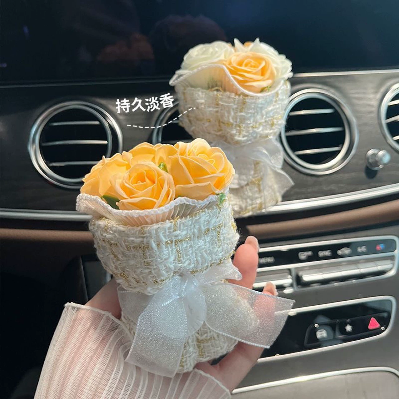 Креативный букет в стиле Chanel автомобиль ароматерапия украшение центральной консоли автомобиля парфюмерное украшение автомобильный Ароматический диффузор камень