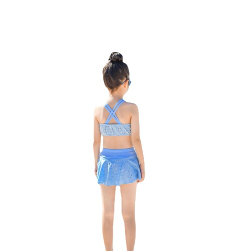 Children's swimwear hot spring new sweet and fresh little kid one-piece skirt-style swimming set two-piece swimsuit