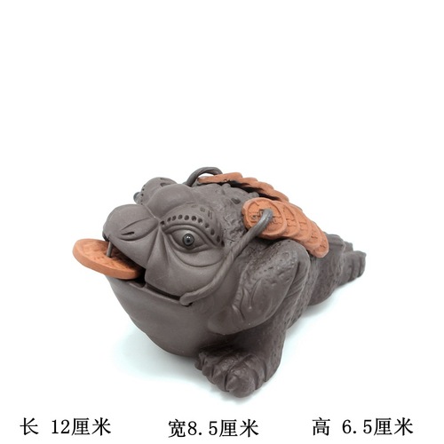 Tea pet decorative Zisha pot with flowing water, wealth-bringing Jīnchán and Píxiū creative accessory, car tea set, tea ceremony accessories, wholesale tea art