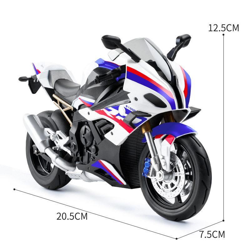 시뮬레이션 대형 1:10 가와사키 H2R BMW 시뮬레이션 기관차 모델 충격 흡수 베이스 음향 광학 장난감 자동차 장식품 남성