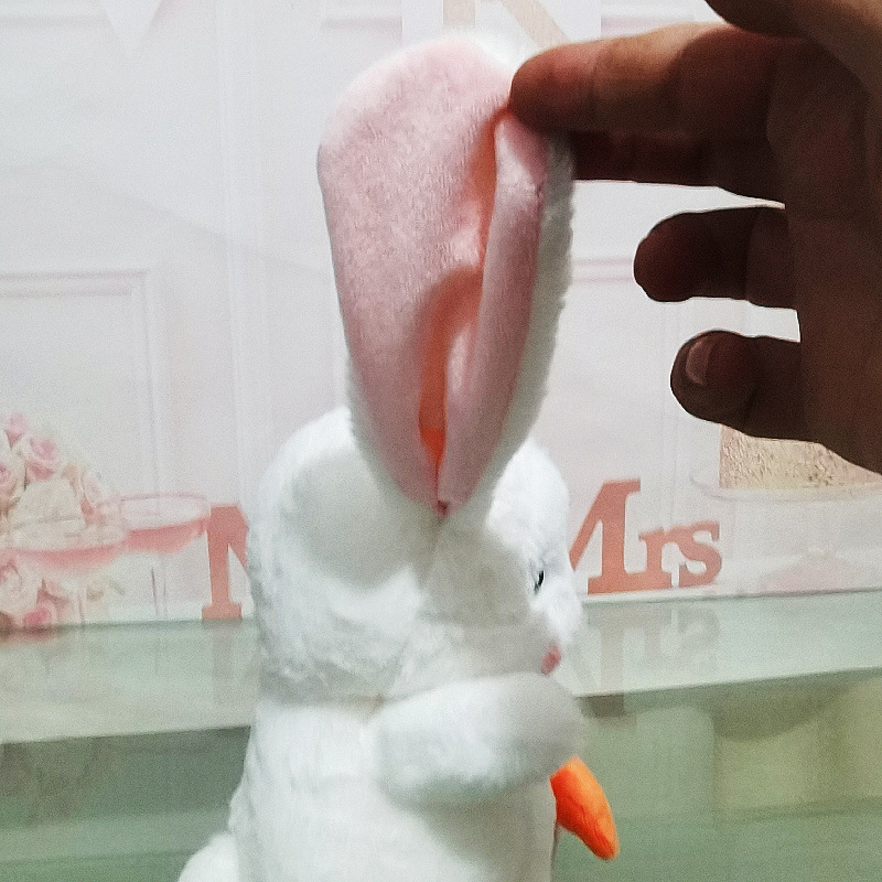 Lindo animal pequeño conejo blanco muñeca conejo de orejas largas rábano conejo de peluche muñeca muñeca niña regalo de cumpleaños al por mayor