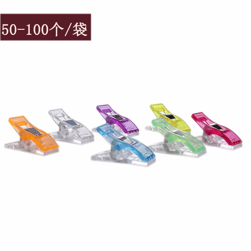 Ventas transfronterizas de plástico blanco y rojo bordado clip de hacha de cola larga fuerte clip de posicionamiento de hebilla de tela 27 * 10