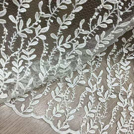 DIY服饰辅料家纺蕾丝3D立体绣花边水溶棉线网纱刺绣花边面料网布