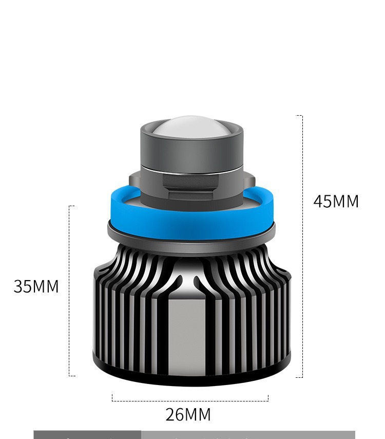 Factory Cross-Border Specializes in Automotive Led Lens Two-Color Fog Lamp H7 9005 9006 H11 Integrated Non-Destructive Installation