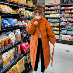 女性用の膝丈の新しい冬用コットンコート、韓国風の女性用ルーズダウンコットンコート、厚手のコットンジャケット、生放送外国貿易クロスボーダー