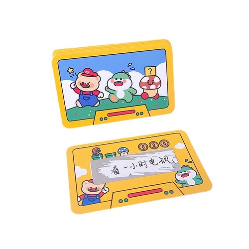 Creative lucky scratch card diy primary school children points teacher reward card homemade lottery scratch card