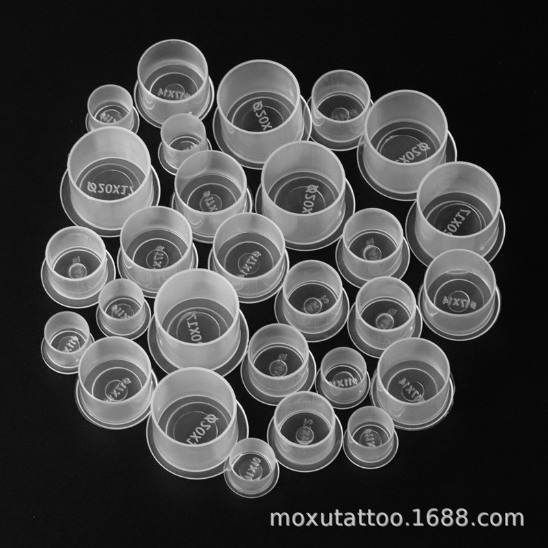 With base tattoo color cup transparent plastic cup holder tattoo paint cup ink cup tattoo tools equipment cross border