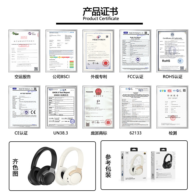 Modelo privado explosivo auriculares inalámbricos plegables almacenamiento auriculares 3D estereoscópicos auriculares móviles bluetooth fábrica directa