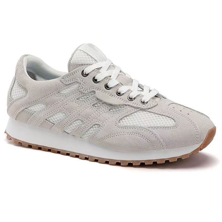 2025夏季薄款透气网面阿甘鞋时尚个性跑步休闲运动鞋系带厚底板鞋