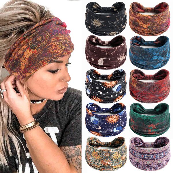Retro sports headband for yoga
