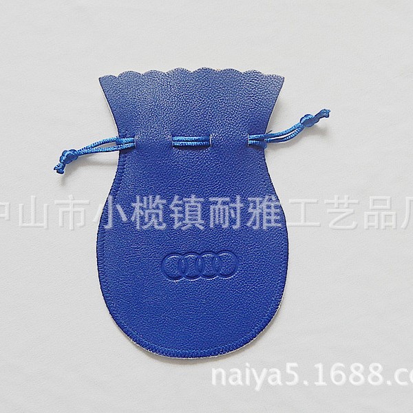 厂家定 制PU皮革饰品袋 防尘包装袋钥匙戒指耳机收纳袋束口抽绳袋