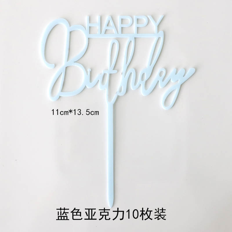 Copyright acrílico pastel decoración ins estilo creativo AMOR Feliz cumpleaños postre de mesa