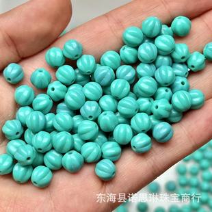 Magnesite pumpkin beads loose beads about 8mmdiy text play fashion accessories Buddha beads bracelet jewelry
