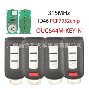 Mitsubishi 2/3/4 düyməli ağıllı avtomobil açarı pultu 315mhz ID46PCF7952 OUC644M-KEY-N