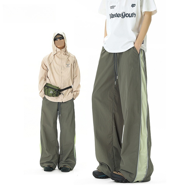 American Mesh Breathable Quick-Drying Paratrooper Pants Men's Summer Thin Outdoor Hiking Sports Loose Casual Pants