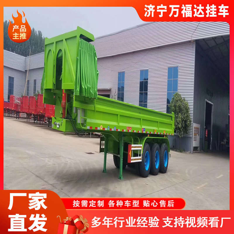 Supply of Rear Dump Semi-Trailer Heavy-Duty Van Semi-Trailer Three-Axis Rear Dump Truck Reardump