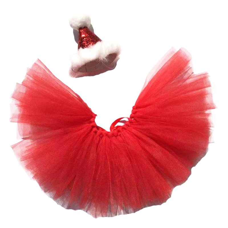 European and American Holiday Party Pet Gauze Skirt Dog Mesh Tutu Skirt Pet Crown Dog Party Hat Factory Direct Sale