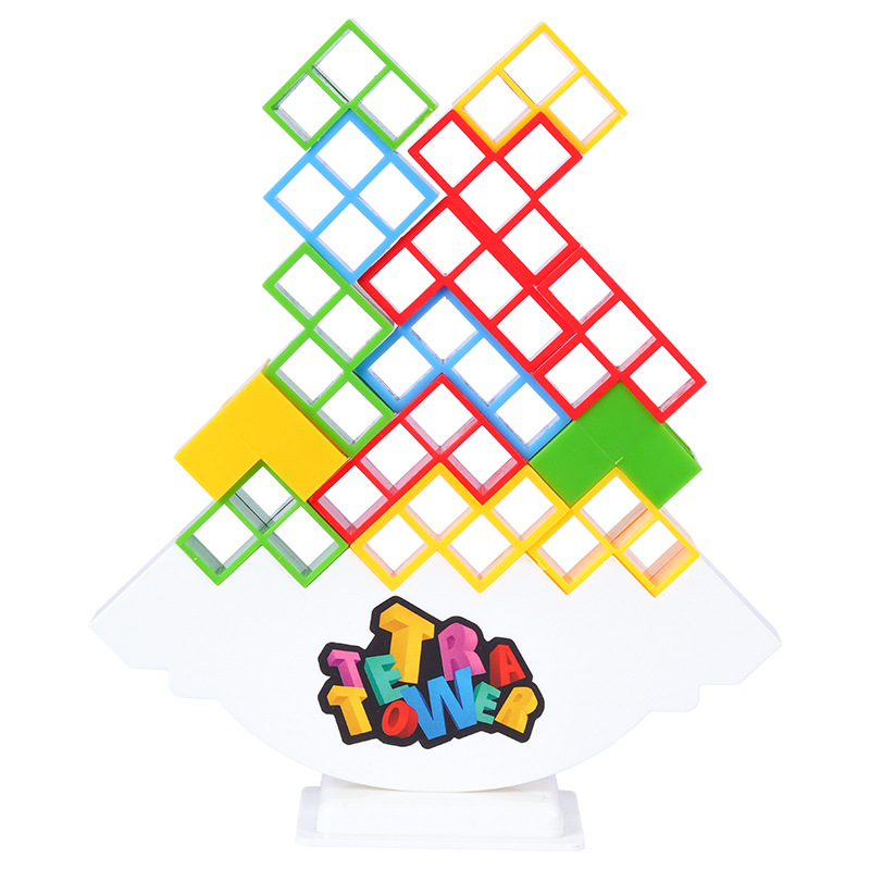 Oscilación apilados alto Tetris bloques de construcción equilibrio de los niños Jenga rompecabezas de escritorio juguetes interactivos transfronterizos
