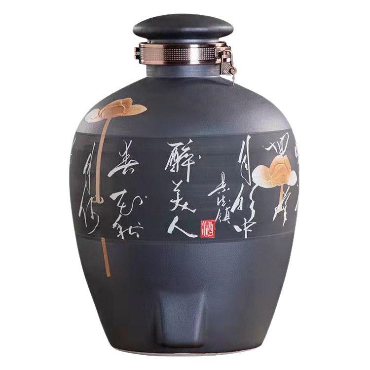 景徳鎮は陶磁器の酒壇を手作業で彫刻して30斤の50斤を入れて酔っ払い美人の家庭用密封の貯蔵瓶の空白の酒壺を詰めます。|undefined