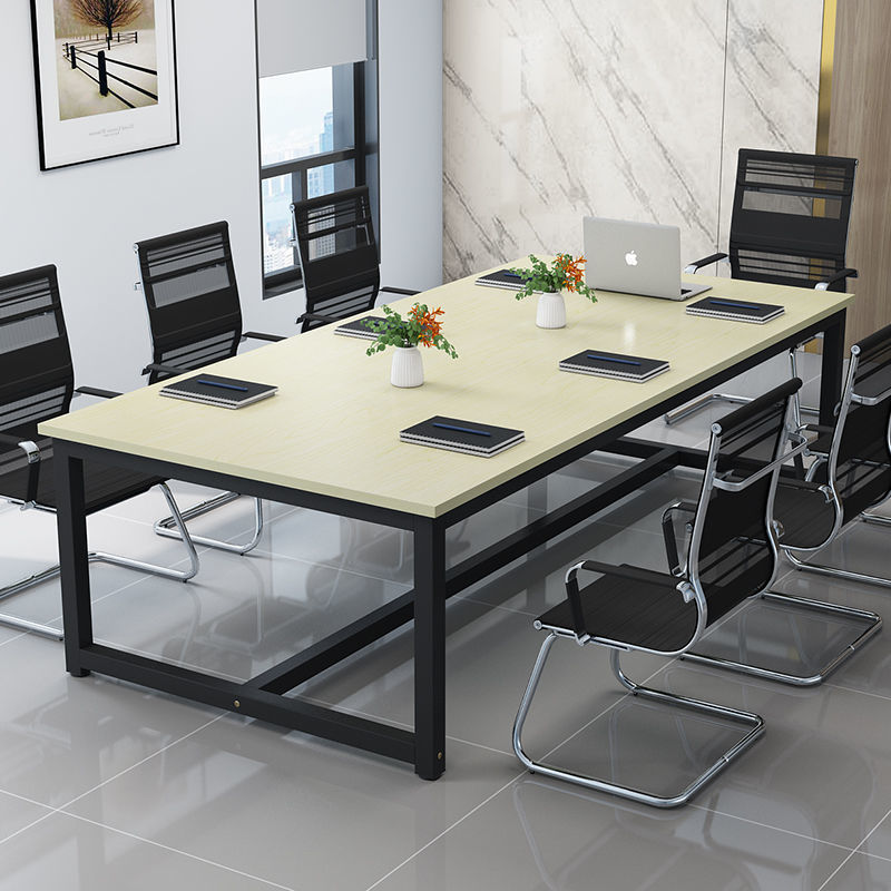 Mesa de conferencia Mesa rectangular Escritorio moderno simple Mesa de escritorio ejecutivo simple Mesa de negociación Mesa larga Mesa de entrenamiento