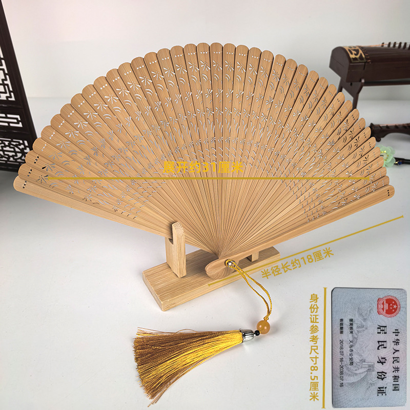 Ventilador antiguo ventilador plegable de verano chino chino cheongsam ventilador plegable de bambú artesanía ventilador pequeño ventilador de baile ventilador image 60