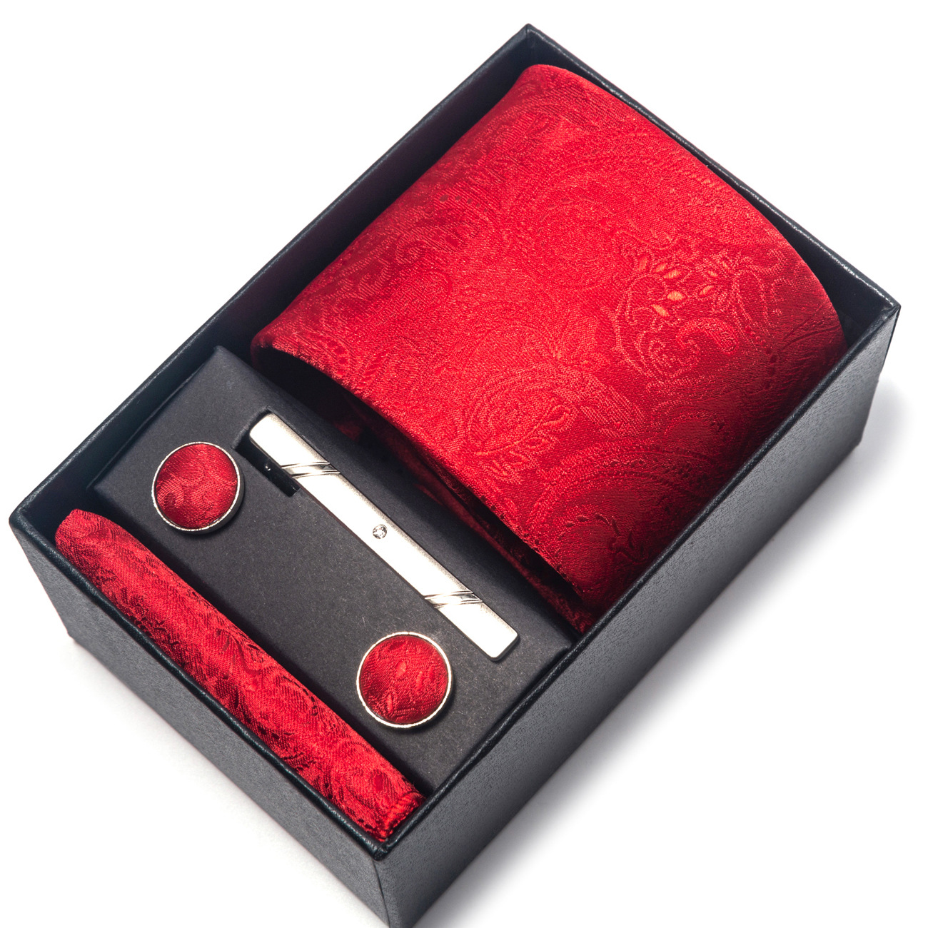 Coffret cadeau de couleur nette pour hommes, 1200 aiguilles, ensemble de robe d'affaires de groupe, cravate de mariage, usine_voghion.com