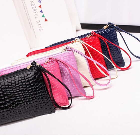 Crocodile Pattern New Handbag Clutch Bag Women's Wallet Korean Style Mobile Phone Bag Black Women's Large Capacity Hand Bowl Key Bag