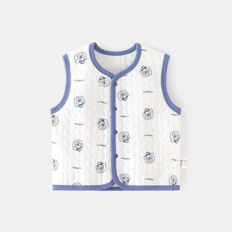 Baby's Vest Autumn and Winter Baby's Cotton Vest Children's Waistcoat Vest Newborn Pure Cotton Warm Belly Top