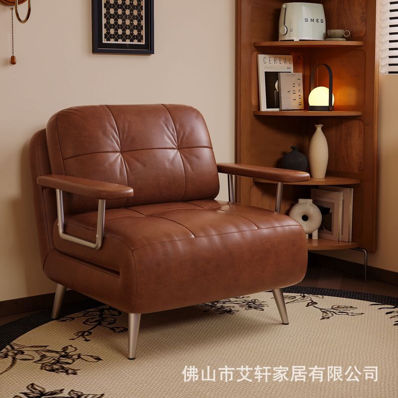 沙发床可折叠两用中古风家用小户型多功能伸缩抽拉床客厅双人沙发|undefined