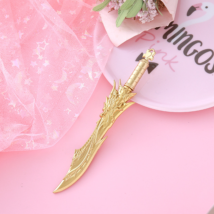 Pluma de góner con forma de arma creativa, papelería linda, espada, pluma de agua, herramienta de escritura para estudiantes, premio, regalo, pluma de góner